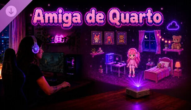 Arte oficial da experiência Amiga de Quarto do ProjeVerse