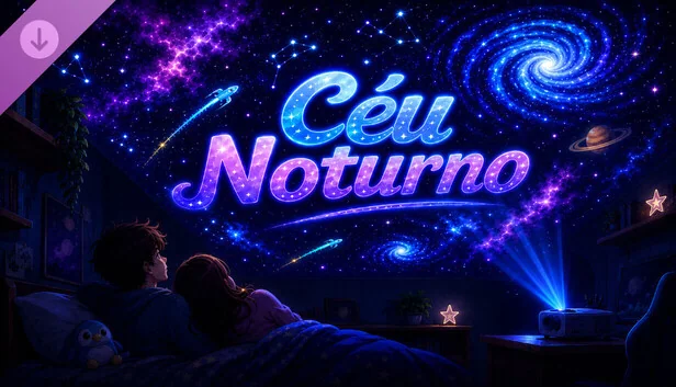 Arte oficial da experiência Céu Noturno do ProjeVerse